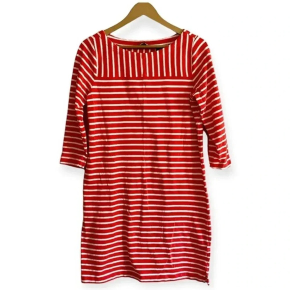Land's End Red and White Striped Nautical Dress - Picture 1 of 8